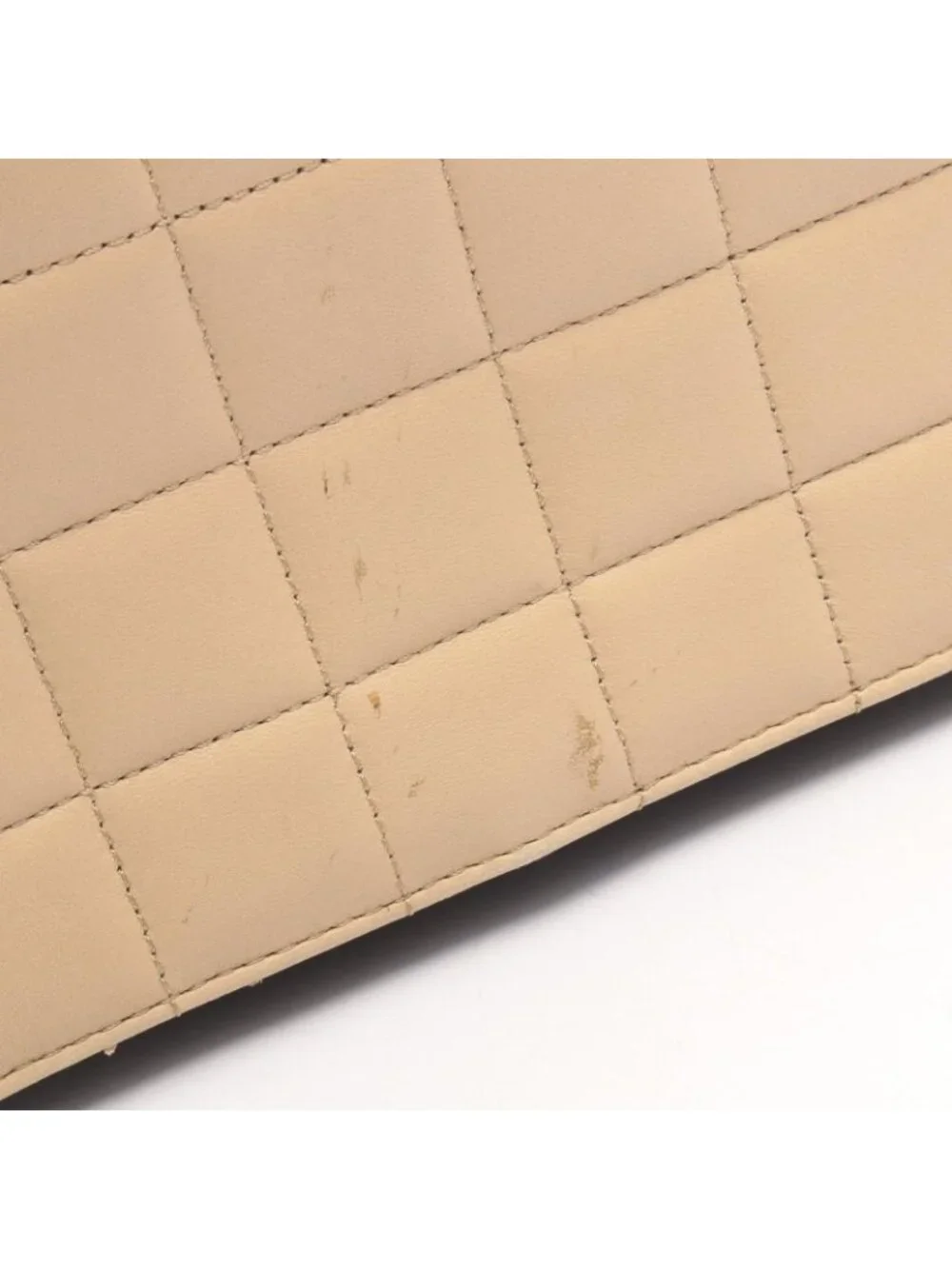 Chanel Tote Bag Choco Bar 2-Way Beige Black Leather Patent Shoulder